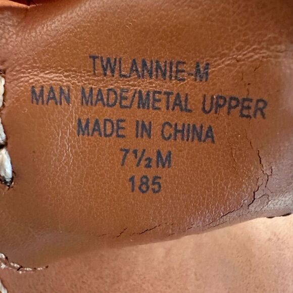 Tommy Hilfilger TWLannie M Slide Brown T Strap Sandals Size 7.5M - Picture 6 of 6